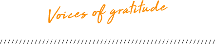 Voices of gratitude